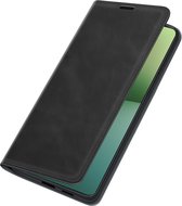 Sony Xperia 10 V Bookcase hoesje - Just in Case - Effen Zwart - Kunstleer