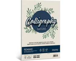 Favini® – 50 Vel Upcycle Papier A4 – Parelwit – 250 g/m² – 25% Leervezels – Voor Inkjetprinter – FSC – Remake Calligraphy Perla – Gemaakt in Italië
