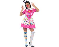 Funidelia | Clown Kostuum Voor voor vrouwen  Clowns, Circus, Originele en Leuke - Kostuum voor Volwassenen Accessoire verkleedkleding en rekwisieten voor Halloween, carnaval & feesten - Maat L - XL - Rood