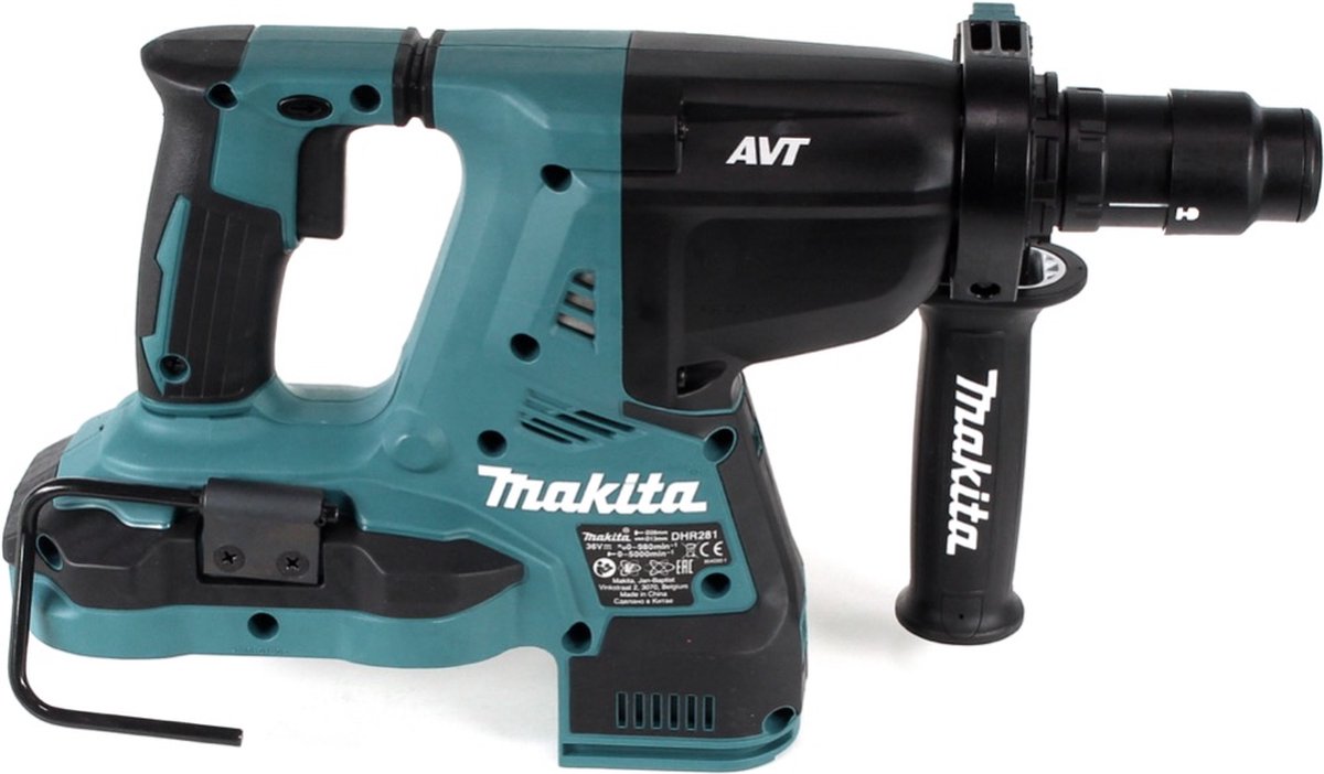 Makita DHR281Z 36V (2x 18V) Li-Ion Accu SDS-plus combihamer body - 2,8J - koolborstelloos thumbnail 4