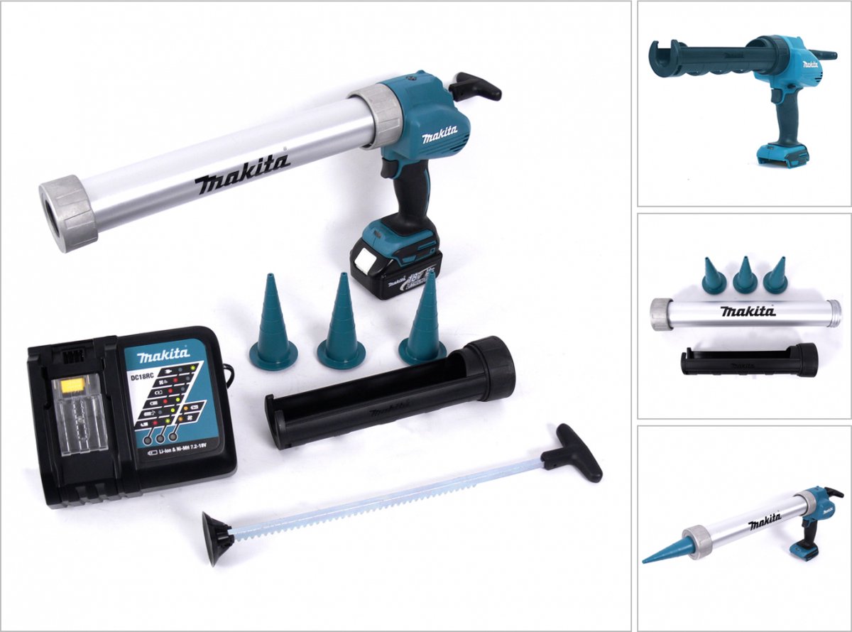 Makita DCG 180 RF1X accupistool 18 V 300 / 600 ml + 1x accu 3.0 Ah + lader
