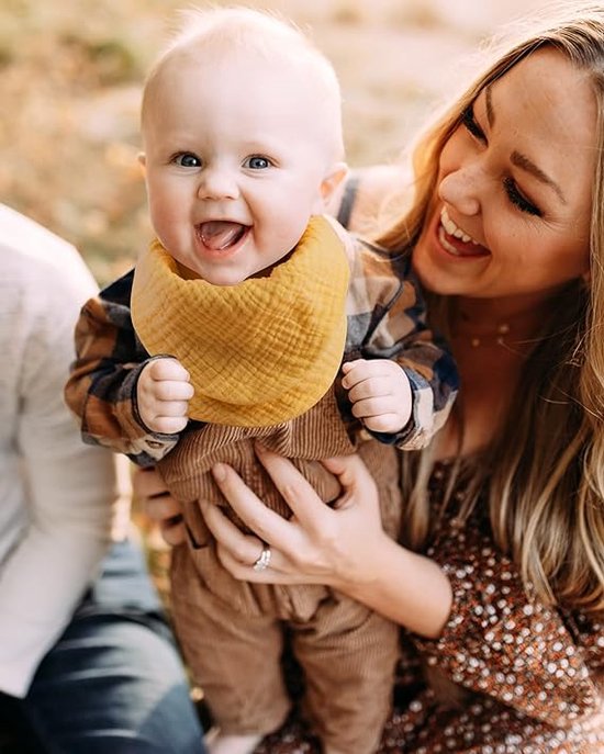 Bavoir écharpe triangulaire Bébé , foulard en mousseline pour bébé avec