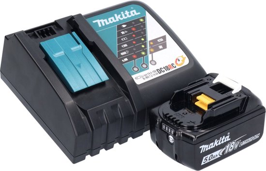 Makita DUB 187 RT accu bladblazer en bladzuiger 18 V borstelloos + 1x accu 5,0 Ah + oplader — afbeelding 4