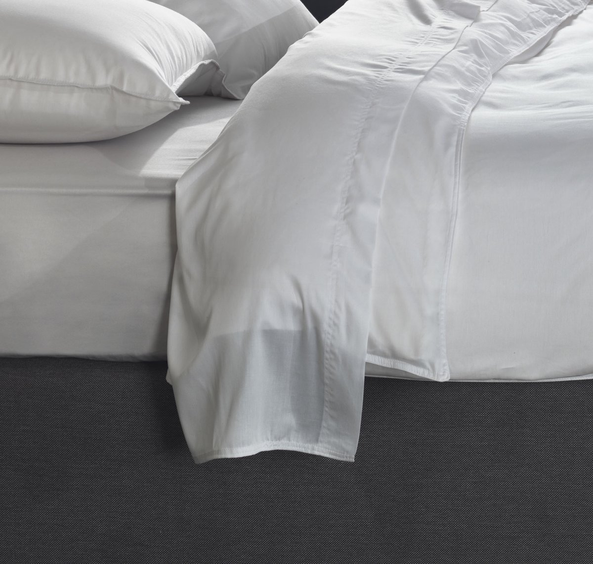Zohome Satinado Laken - Lits-jumeaux - Katoensatijn - 270x290cm - Wit