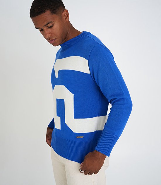 Nummer 21 Sweater - Blauw - Maat S - Heren Trui
