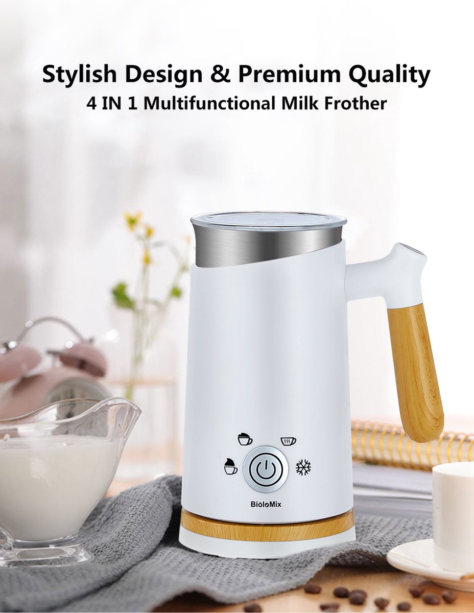 kwali.® Premium Melkopschuimer Electrisch - 4-in-1 Melkschuimer - Milk  Frother 