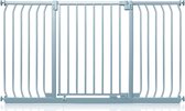 Assortiment de barrières de sécurité Safetots Elite , 143 cm - 152 cm (23 options disponibles), Grijs mat, barrière d'escalier sans Embouts , barrière bébé pour Portes, couloirs et pièces, barrière de sécurité, installation facile