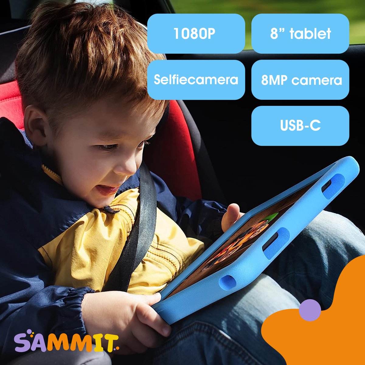 Tablette Enfant SAMMIT - 4 Go RAM et 64 Go Stockage - Android 13