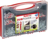 fischer Red-Box DuoPower pluggen met schroef - assortimentsdoos universele pluggen met schroef - geschikt voor alle bouwmaterialen, zelfs gipsplaat - 140 stuks
