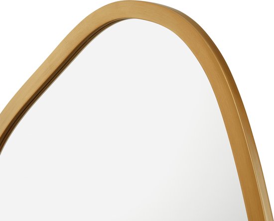 Espejo de pared Filiano asimétrico con marco MDF 80 x 58 cm - Dorado