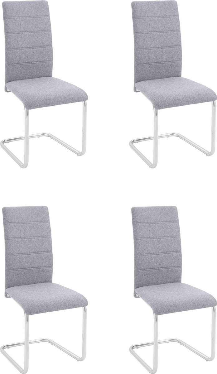 Doris-Stoel - Lichtgrijs - Set van 4