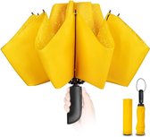 Compacte opvouwbare paraplu Stormbestendig - Automatisch Winddicht Zwart Opvouwbaar Voor Heren Dames 210T Teflon Coating 105 cm Spanwijdte 10 Bone Paraplu Groot