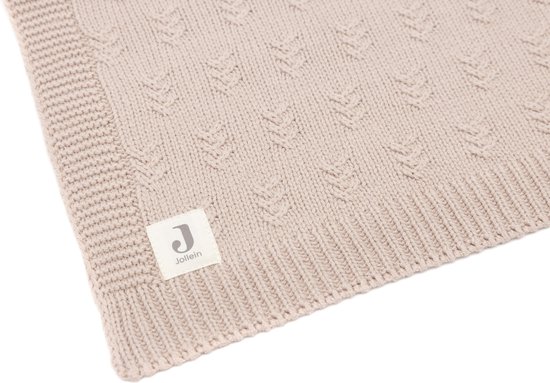 Jollein - Deken Ledikant 100x150cm - Dekentje Baby - Grain Knit - Wild Rose van Jollein — afbeelding 3