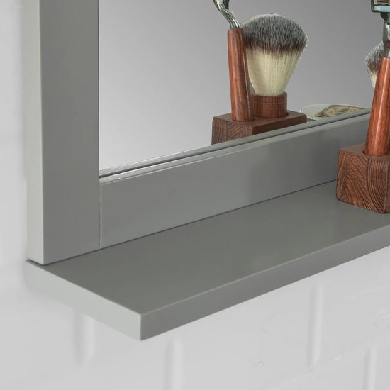 kleankin Round Wall Mirror Bathroom Mirror with Storage