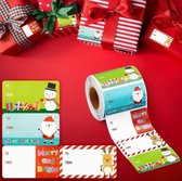 Kerst / Merry Christmas - Kraft - Naamstickers - Feestdagen - Naam Sluitzegel | 4 assorti - Rond / Cirkel - Kleur 10 | Stickers - Envelop sticker - Kaart | Cadeau – Gift – Cadeauzakje - DH collection