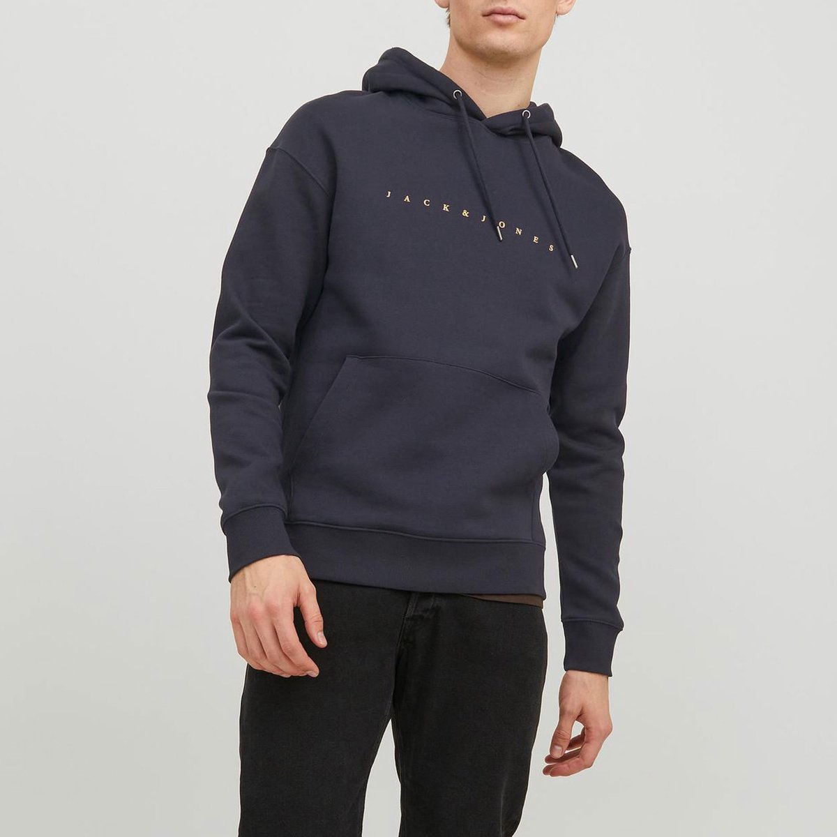 JACK & JONES Star jj sweat hood regular fit - heren hoodie katoenmengsel met capuchon - blauw blauw — afbeelding 12