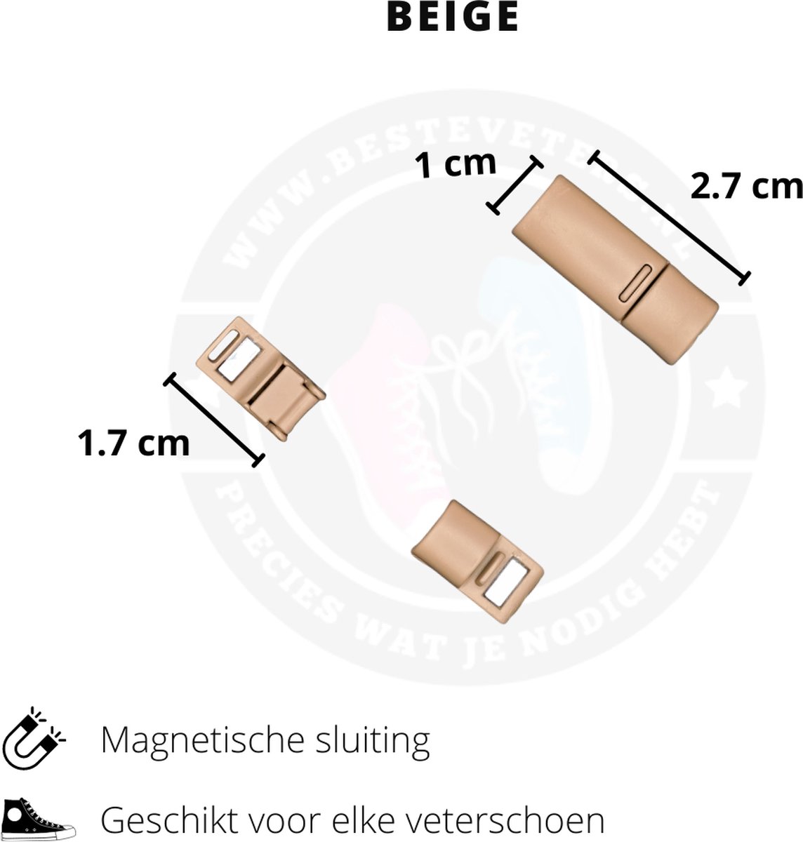 OSDUE 2 paar magnetische veters, elastische veters met 4 magnetische sluitingen van metaal, elastische veters zonder knopen, voor kinderen en
