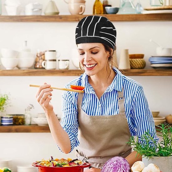 4 Chapeaux De Chef En Polycoton Réglables – Unisexes, Respirants, Pour Cuisine Professionnelle Ou Maison, Lavables