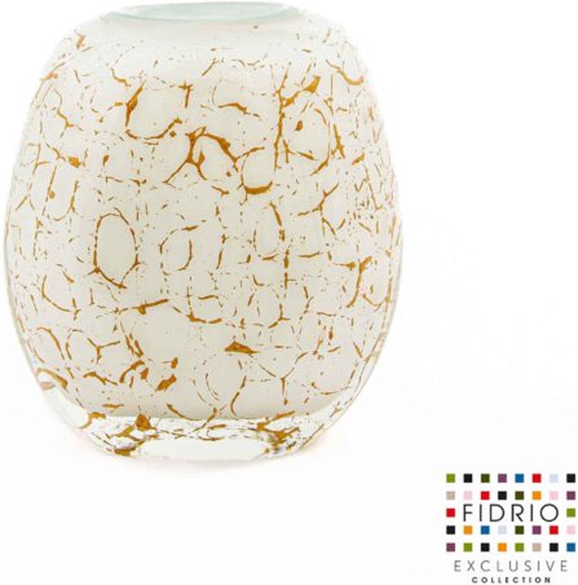 Fidrio Design Vaas Coco CHIFFON TOUCH glas mondgeblazen bloemenvaas diameter 16 cm hoogte 17 cm