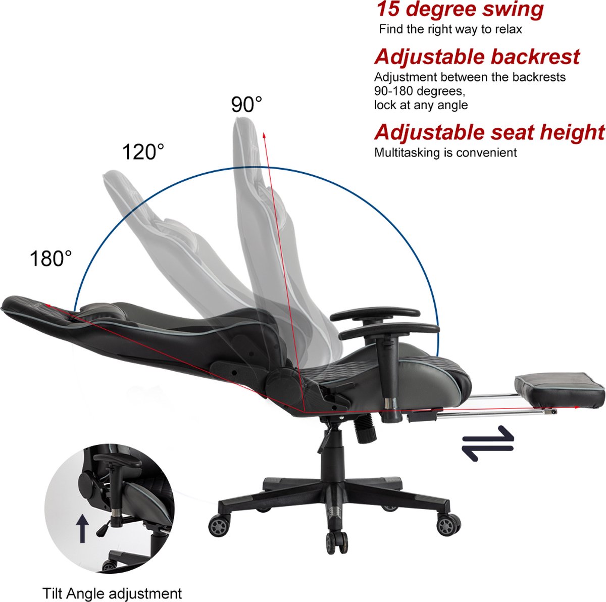 FOXSPORT Game Stoel - Gaming Stoel - Gaming Chair - afbeelding 2