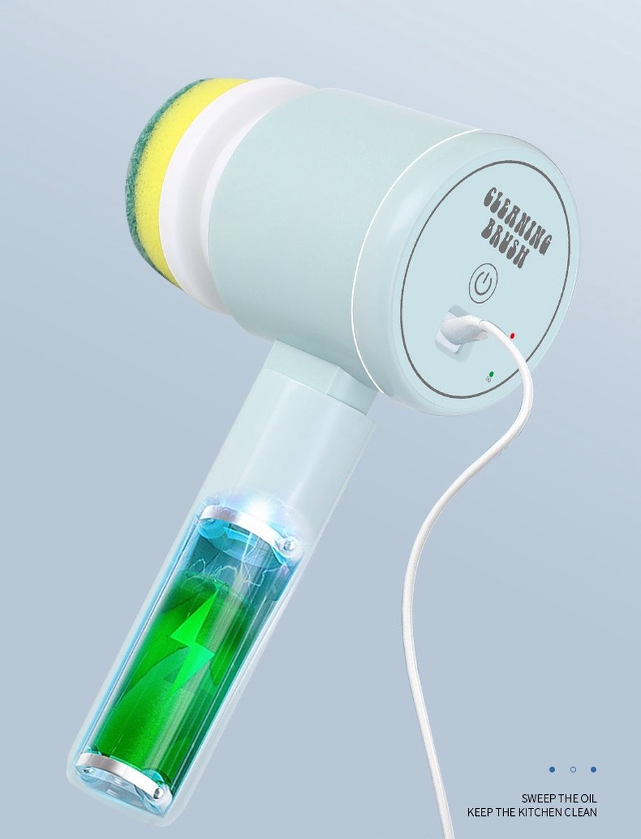 Goedkoopste Elektrische afwasborstel - Automatisch roterend/ Verschillende opzetborstels/ Multifunctioneel/ Universeel