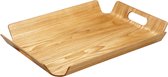 Point-Virgule tray with handles wood color 44.5x33.5x4.5cm