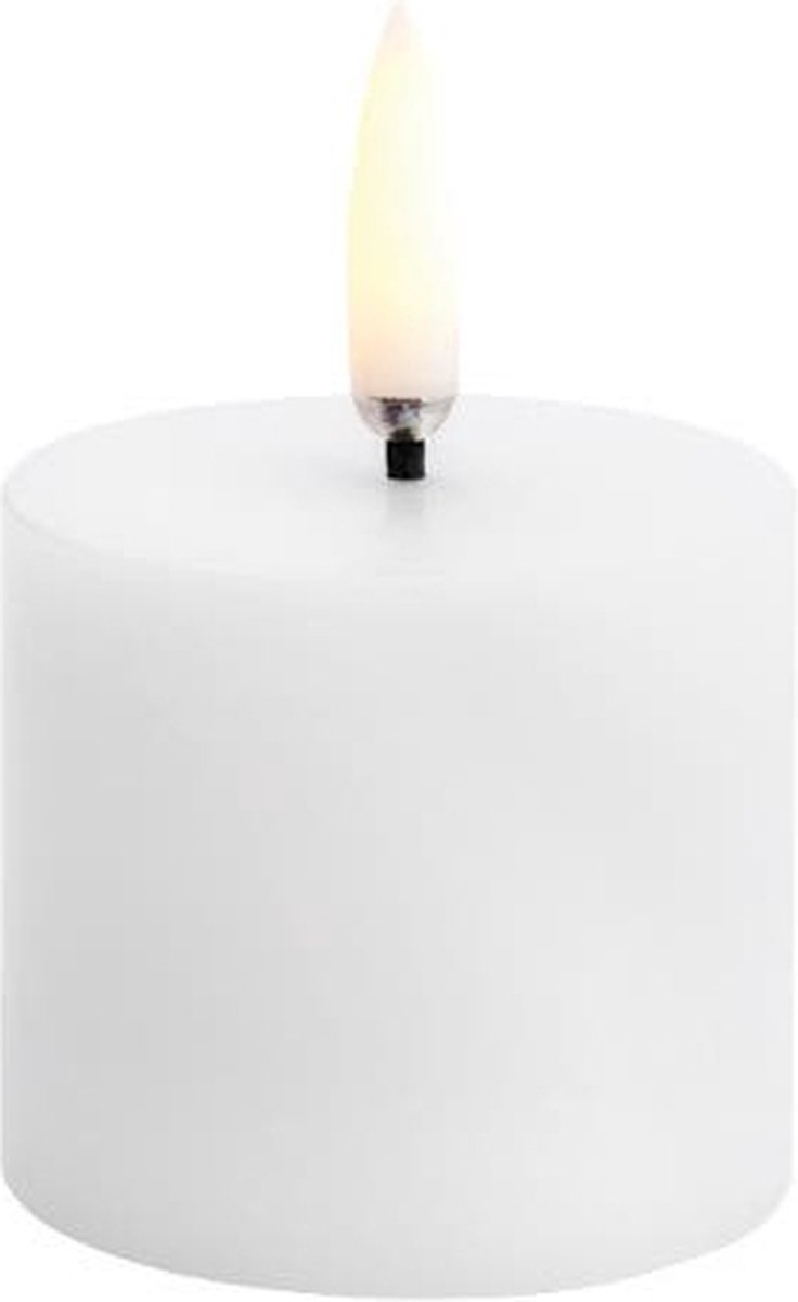 Uyuni LED Stompkaars Nordic White – Ø5 x H4,5 cm – 3D Vlam – Timer