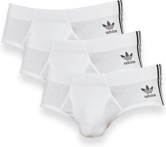 Adidas Originals Brief (3PK) Heren Onderbroek - wit - Maat XXL