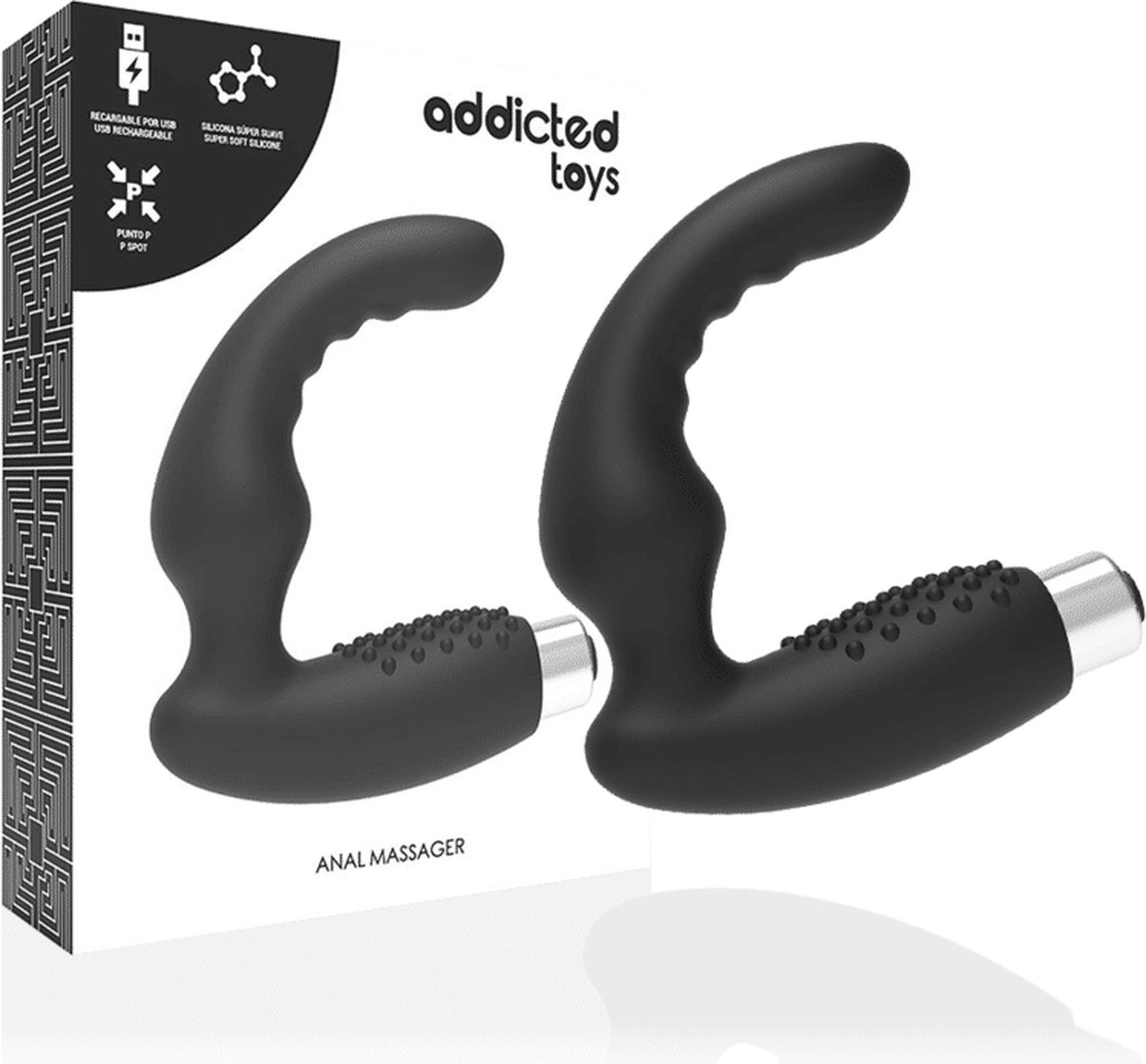 Goedkoopste ADDICTED TOYS | Addicted Toys Prostatic Vibrator Black Rechargeable