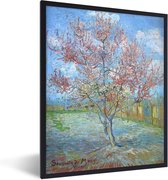 Fotolijst incl. Poster - De roze perzikboom - Vincent van Gogh - 60x80 cm - Posterlijst