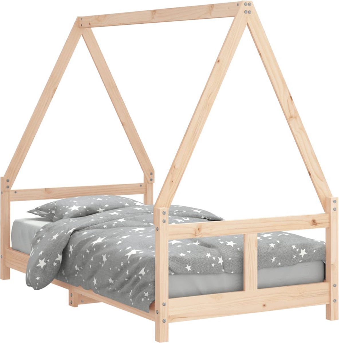 vidaXL Kinderbedframe - 80x160 - cm - massief - grenenhout naturel