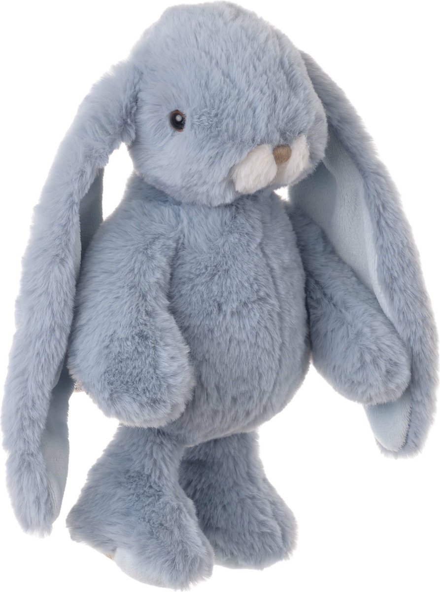Bukowski pluche konijn knuffeldier - lichtblauw - staand - 30 cm - Luxe kwaliteit knuffels