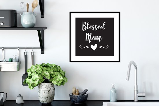 Fotolijst incl. Poster - Moederdag - Cadeau - Quotes - 40x40 cm - Posterlijst