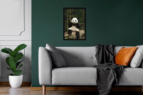 Panda mange du bambou 20x30 cm - petit