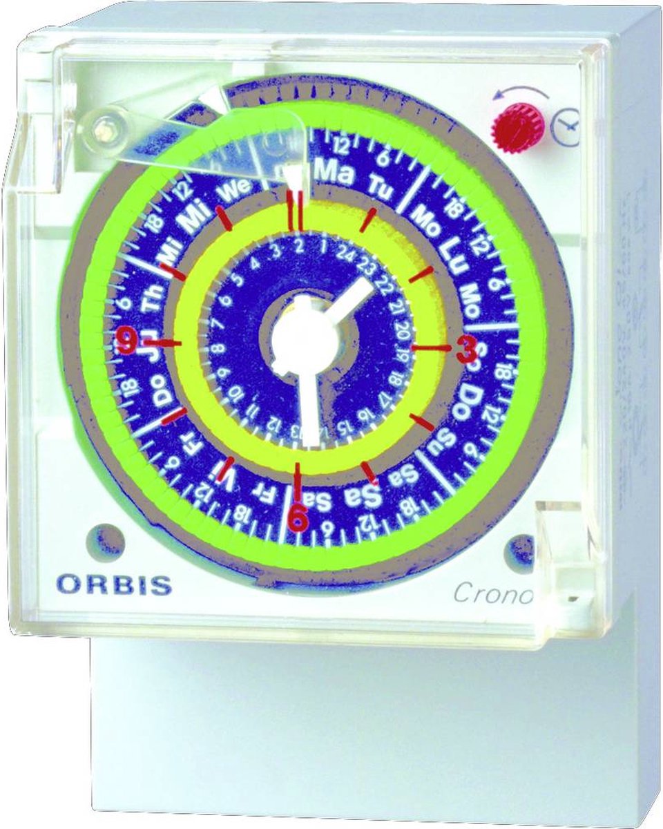 ORBIS Zeitschalttechnik CRONO D 230 V Opbouwschakelklok Analoog 250 V/AC