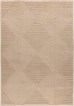 Flycarpets Justina Modern Japandi Stijl Voor Binnen & Buiten Vloerkleed - Beige - 160x230 cm