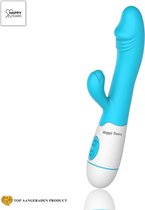 Clitoris En G-spot Stimulator voor vrouwen met extra stimulatie | Fijne orgasmes | Realistische eikel  | Krachtige Vibrator | Duo Vibrator | 30 standen | 19.5cm | Blauw |