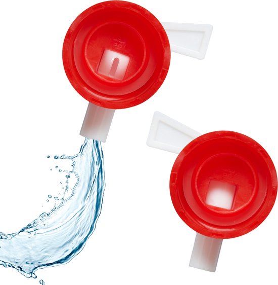 Relaxdays opvouwbare jerrycan set van 4 - 15 l watercontainer - BPA-vrij - transparant-rood van Relaxdays — afbeelding 3