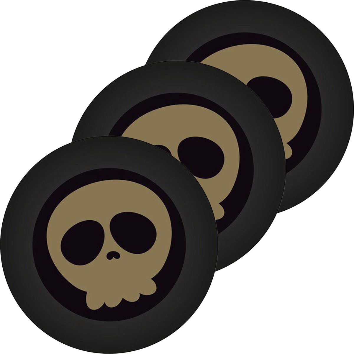 Haza Halloween/horror doodshoofd/schedel bordjes - 24x - zwart - papier - D23 cm