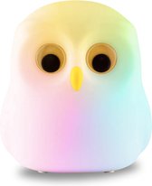 Vulpes Goods® Nachtlampje Kinderen - 8 LED Kleuren & Wit – Nachtlampje Babykamer – Uil – USB-Oplaadbaar – Dimmer – Timer – Draadloos - Kindvriendelijk