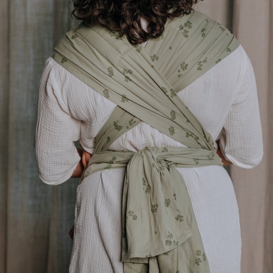 Fidella Fly Tai - Porte-bébé ergonomique Mei Tai - porte-bébé combiné - Clover - vert pâle - pour les tout-petits