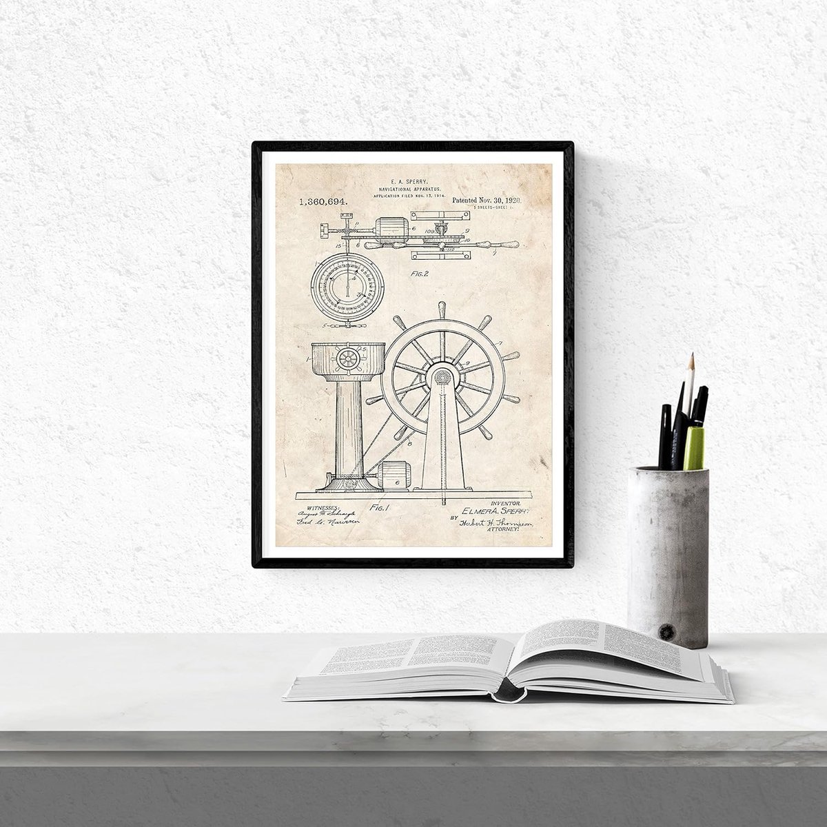 Stunq® verpakking met 4 vellen met patent fietswielen. Stel affiches met uitvindingen en oude patenten. Kies een kleur naar keuze. Gedrukt op hoogwaardig 250 gram ...