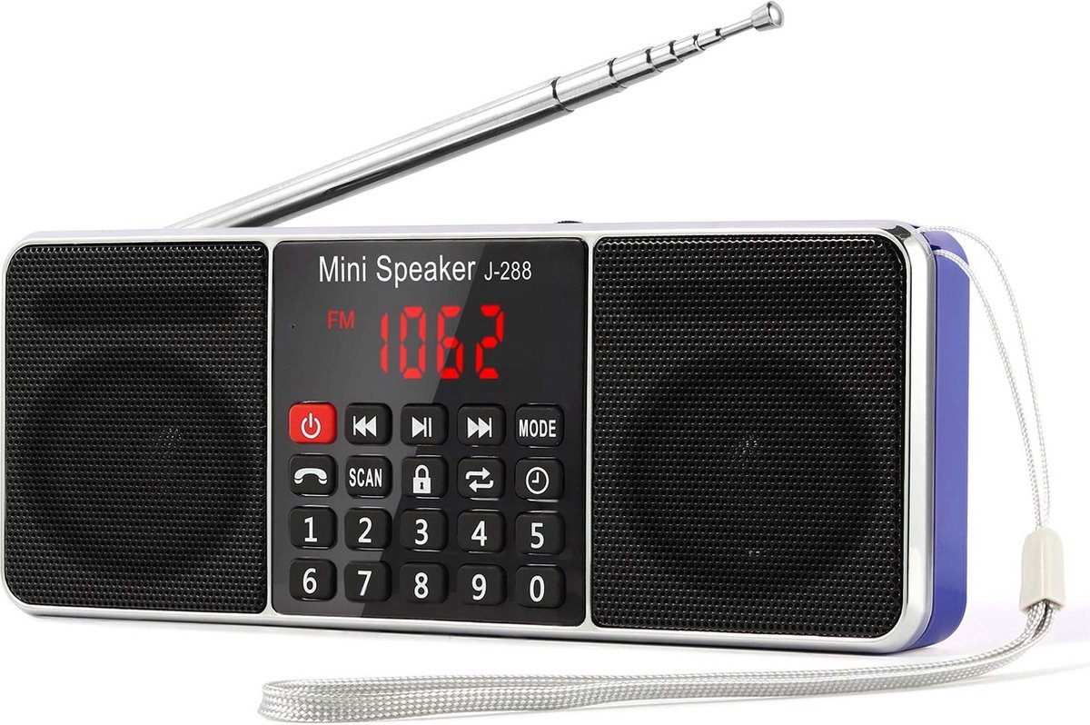 Stunq® Draagbare Radio met Bluetooth, USB en Uitstekende Geluidskwaliteit voor Onderweg