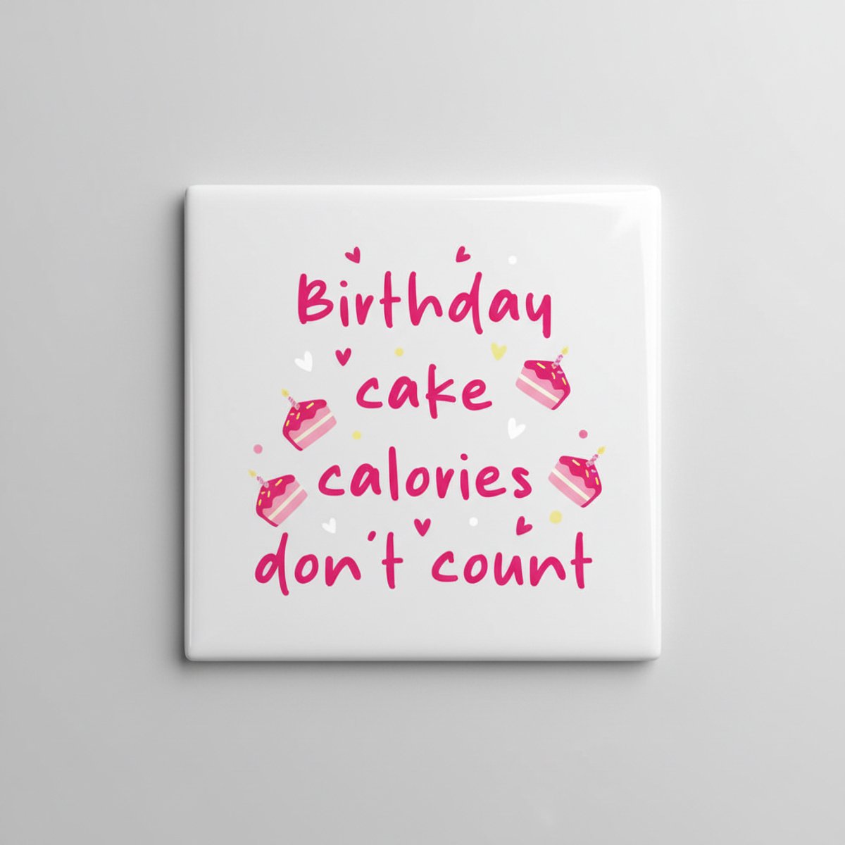 Birthday Cake Calories Don’t Count Quote Tegel – Leuke Verjaardag Wanddecoratie Cadeau – 1