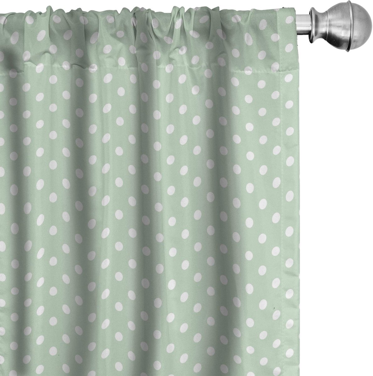 ABAKUHAUS Minze Gardijnen – 2x75x175 cm – Mikrofaser – Halfdonker Mintgroen
