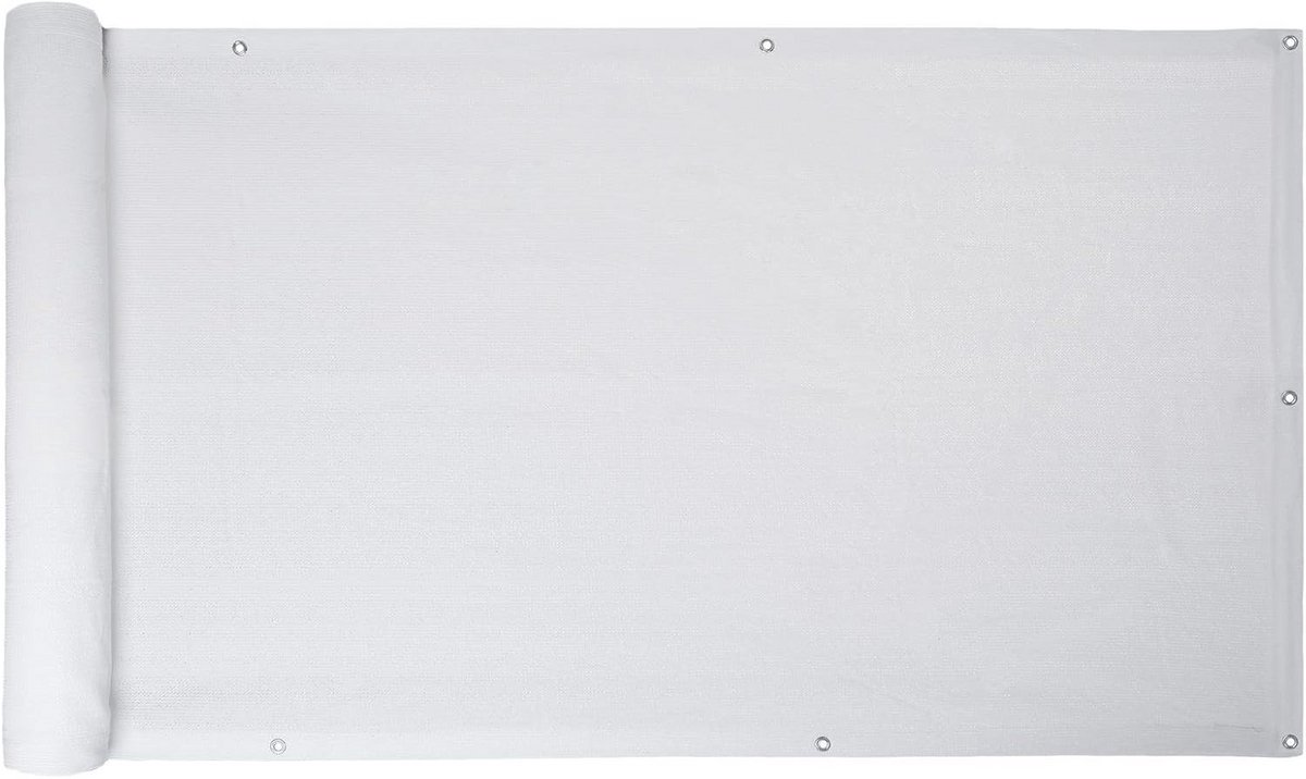 Balkonscherm - Privacy scherm - Balkon afschermen - Weerbestendig HDPE - 075 x 6 meter - Wit