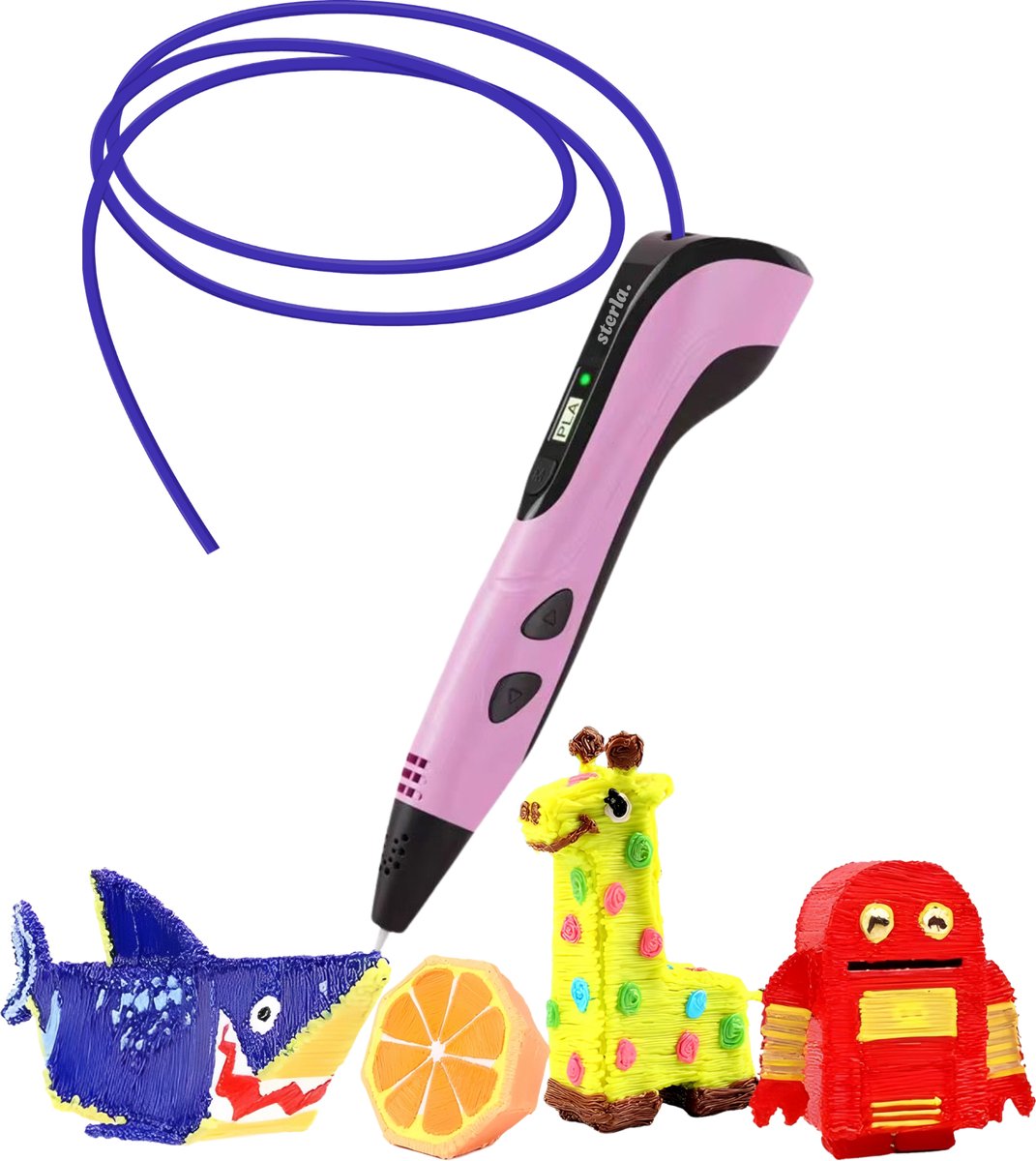 Premium 3D Pen Starterset USB-C – 3D Tekenpen met Filament – LCD Display – Kindvriendelijk – Roze