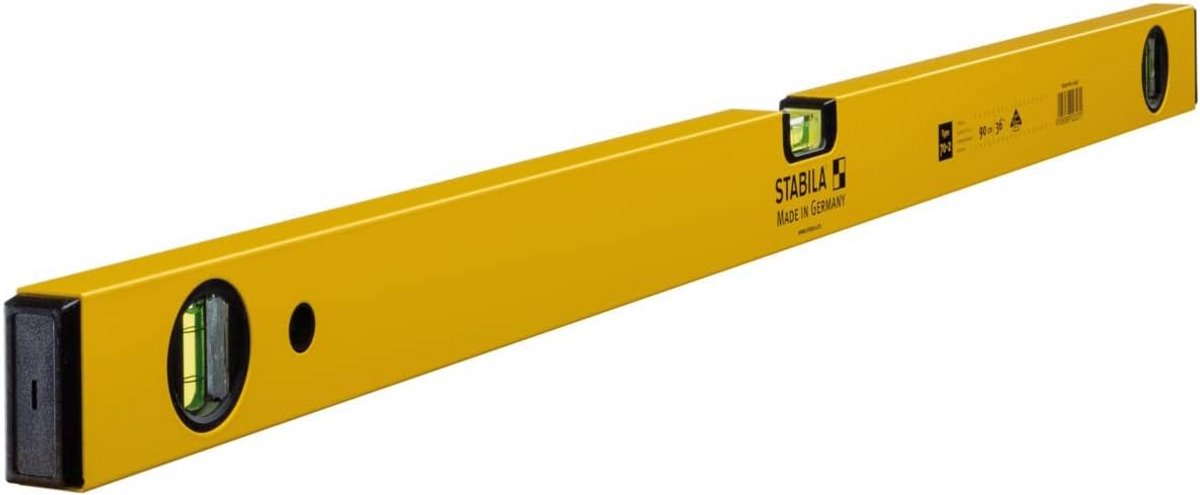 Professionele Aluminium Waterpas 90 cm met Twee Verticale Libellen