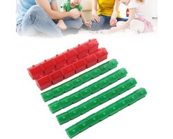 Familiespel reserveonderdelen - rood hotel, groene huizen en meer - Monopoly accessoires