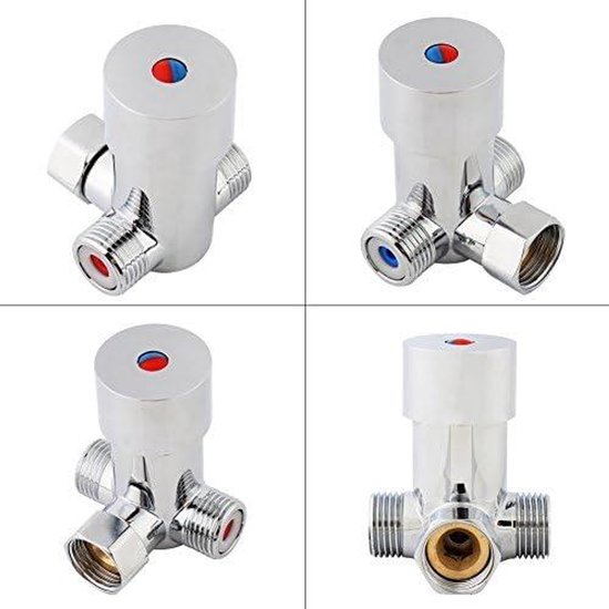 Duco mengventiel instelbaar tussen 35 65 °C Aansluiting 3 x 15 mm knel 1351 0 01 01